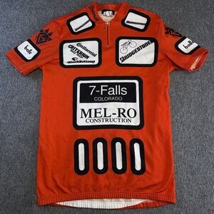 Vintage TOMMASO Cycling Jersey Mens Sz 4 Medium Red 7-Falls CO Activewear Italy